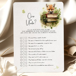 Vos Baby Shower Spel Over of Onder? Kaart