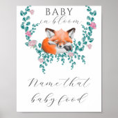 Vos babyshower - raad de babyvoeding poster (Voorkant)