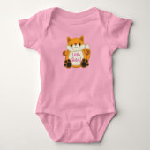 Vos Babyshower Roze Romper (Voorkant)