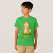 Vos Basketballspeler Basketbal T-shirt (Voorkant volledig)