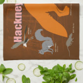 Vos bij de gasfabriek, theedoek (Gevouwen)