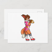 Vos bij voetbal sporten briefkaart (Voorkant / Achterkant)