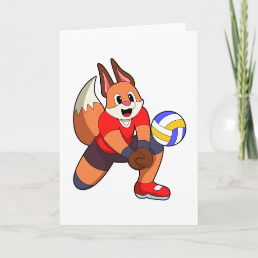 Vos bij Volleybal Sporten Kaart (Voorkant)