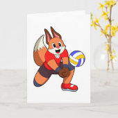 Vos bij Volleybal Sporten Kaart (Gele Bloem)