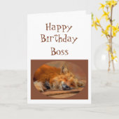 Vos Birthday Animal Humor Kaart (Gele Bloem)