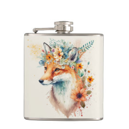 Vos Bloem Kroon Aquarel Heupfles