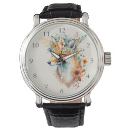 Vos Bloem Kroon Waterverf Horloge