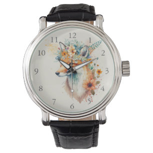 Vos Bloem Kroon Waterverf Horloge