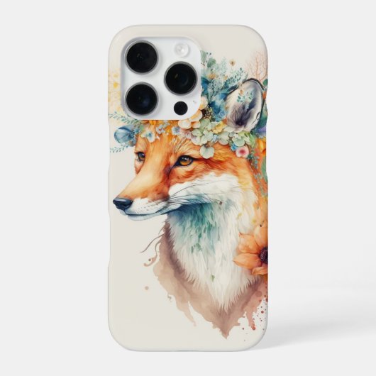 Vos Bloem Kroon Waterverf                        iPhone Hoesje (Achterkant)