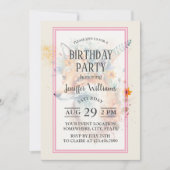 Vos bloemenkroon waterverf kaart (Voorkant)