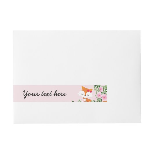 vos boho floral, Wrap rond Adresetiketten Adreslabel Wikkel (Voorkant)