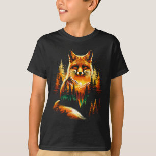 Vos Bos Natuur Liefhebber Bergen Wandel Kamp T-shirt