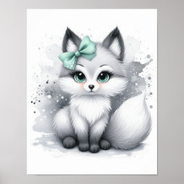 Vos Bos Nursery Muurkunst Poster