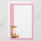 vos, bos, schattig, meisjes, leuk, briefpapier (Voorkant / Achterkant)