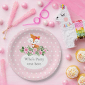 vos, bos, schattig papieren bordje (Feest)