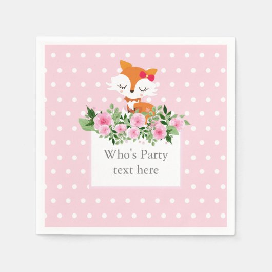 vos, bos, schattig servet (Voorkant)