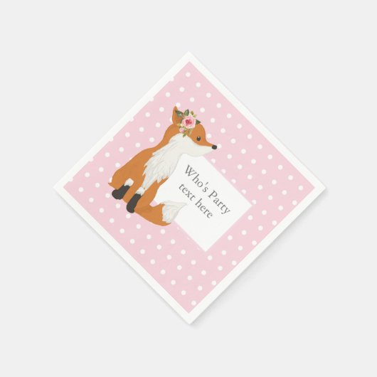 vos, bos, schattig servet (Hoek)