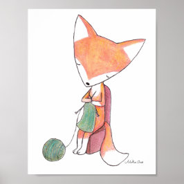 Vos Breiende Vos Muur Kunst Poster Bosrijke Kinder