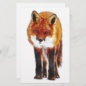 vos briefpapier, vossenpapier briefpapier (Voorkant / Achterkant)