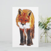 vos briefpapier, vossenpapier briefpapier (Staand voorkant)