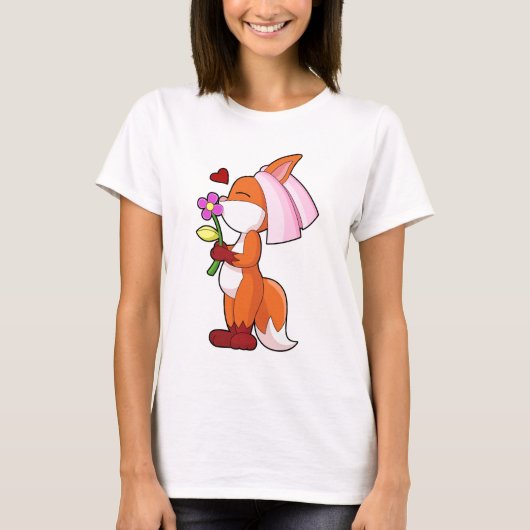 Vos Bruid Bloem Bruiloft T-shirt (Voorkant)