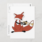 Vos die de Trompet spelen Briefkaart (Voorkant / Achterkant)