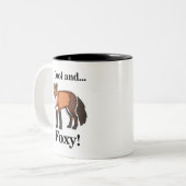 Vos Dier Wilde Foxy Tweekleurige Koffiemok (Voorkant links)