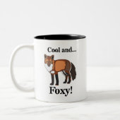 Vos Dier Wilde Foxy Tweekleurige Koffiemok (Links)