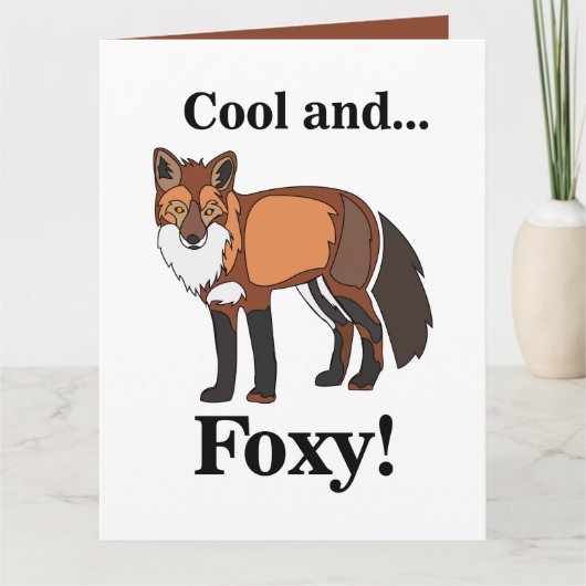 Vos Dieren Wilde Foxy Verjaardag Kaart (Voorkant)