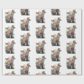 Vos Dierenliefhebbers Bos Cadeaupapier (Vlak)