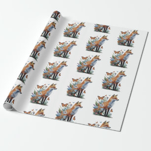 Vos Dierenliefhebbers Bos Cadeaupapier