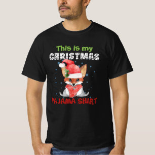 Vos Dit Is Mijn Kerst Pyjama Shirt T-Shirt Vos