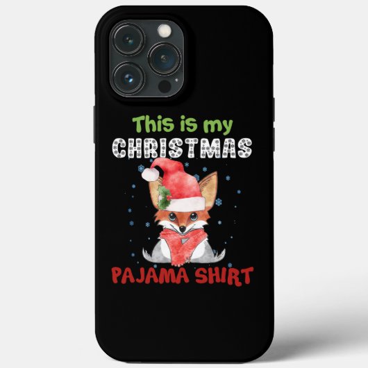 Vos Dit Is Mijn Kerst Pyjama Shirt T-Shirt Vos Case-Mate iPhone Case (Achterkant)