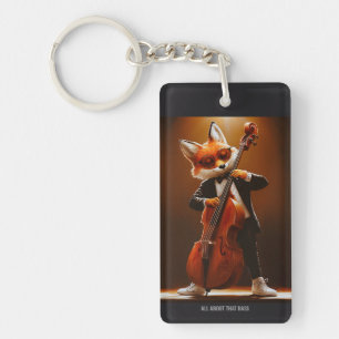 Vos Double Bas Muzikant Sleutelhanger