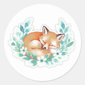 Vos droom ronde sticker (Voorkant)