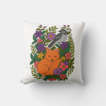 Vos, duif en bloemen