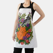 Vos, duif en bloemen schort (Insitu)