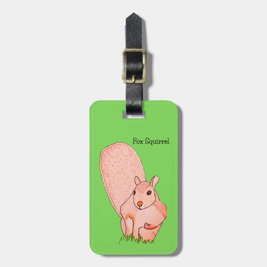 Vos Eekhoorn Bagagelabel (Voorkant verticaal)