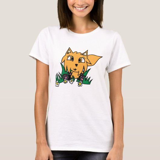 Vos en Bloemen T-shirt (Voorkant)