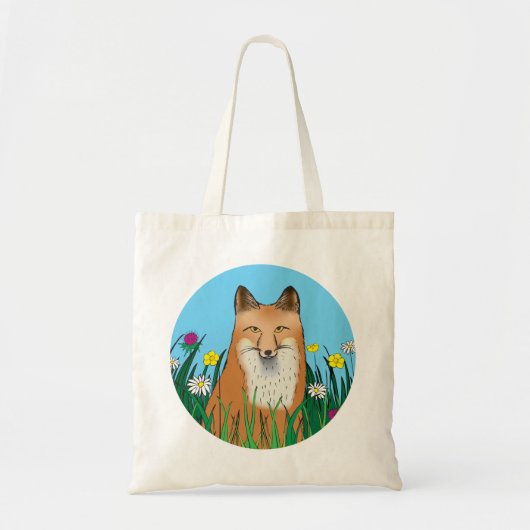Vos en Bloemen Tote Bag (Voorkant)