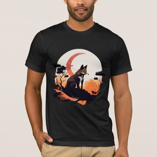Vos en de maan t-shirt (Voorkant)