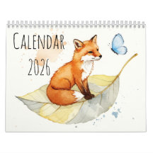 Vos en een vlinder Kalender