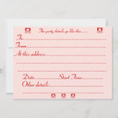 vos en konijnen sneeuwscène kerst uitnodiging (Achterkant)