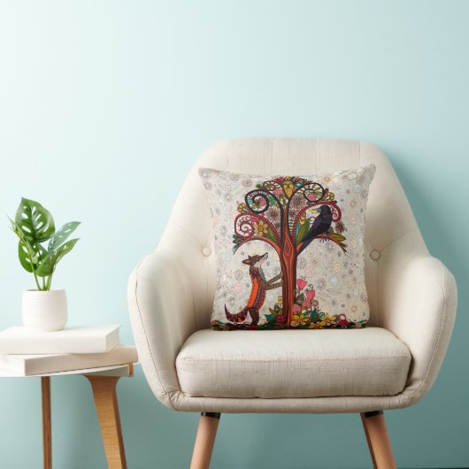 vos en kraai kussen (Stoel)