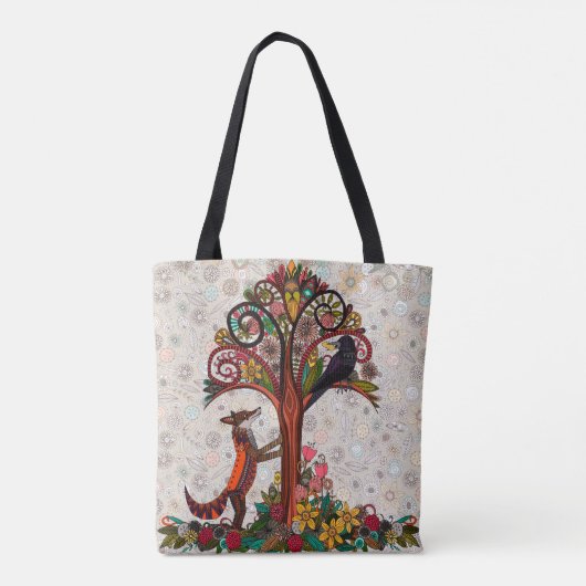 vos en kraai tote bag (Achterkant)