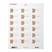 Vos en manen etiket (Full Sheet)