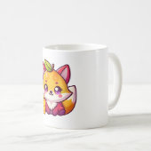 Vos en Mango Schattige Kunst Koffiemok (Voorkant rechts)