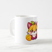 Vos en Mango Schattige Kunst Koffiemok (Voorkant links)