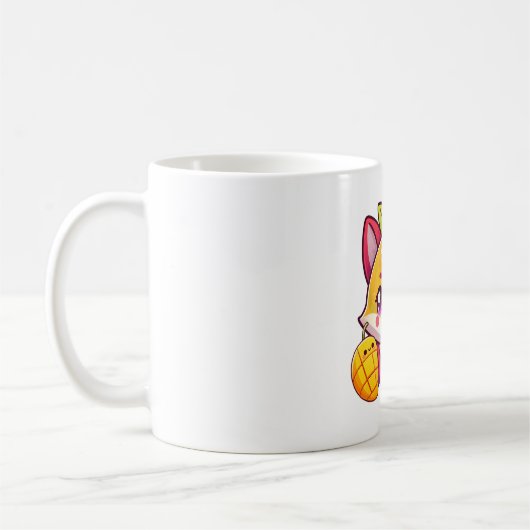Vos en Mango Schattige Kunst Koffiemok (Links)