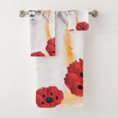 vos en papaver bad handdoek (Insitu)